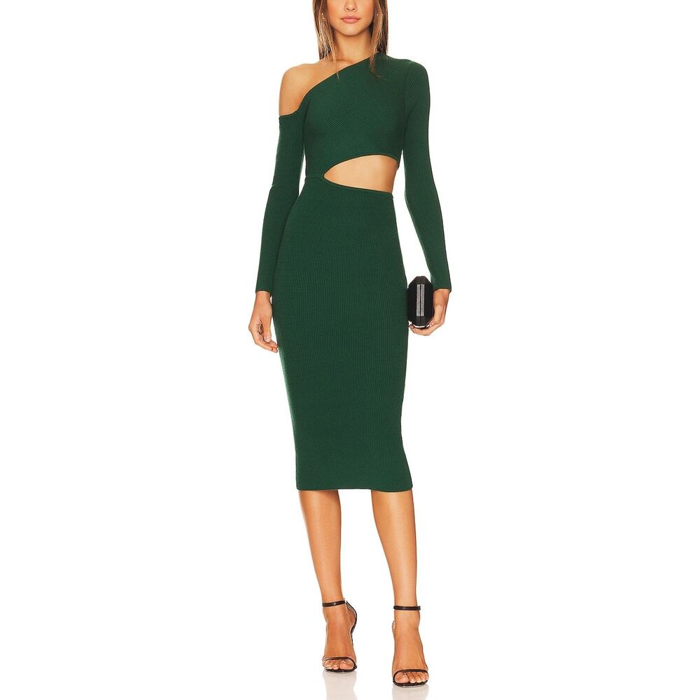 Camila Coelho Asymmetric Green Nahla Dress Size XS